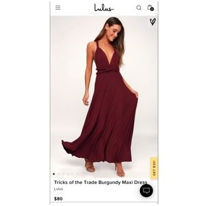 Tricks of the Trade Burgundy Maxi Dress